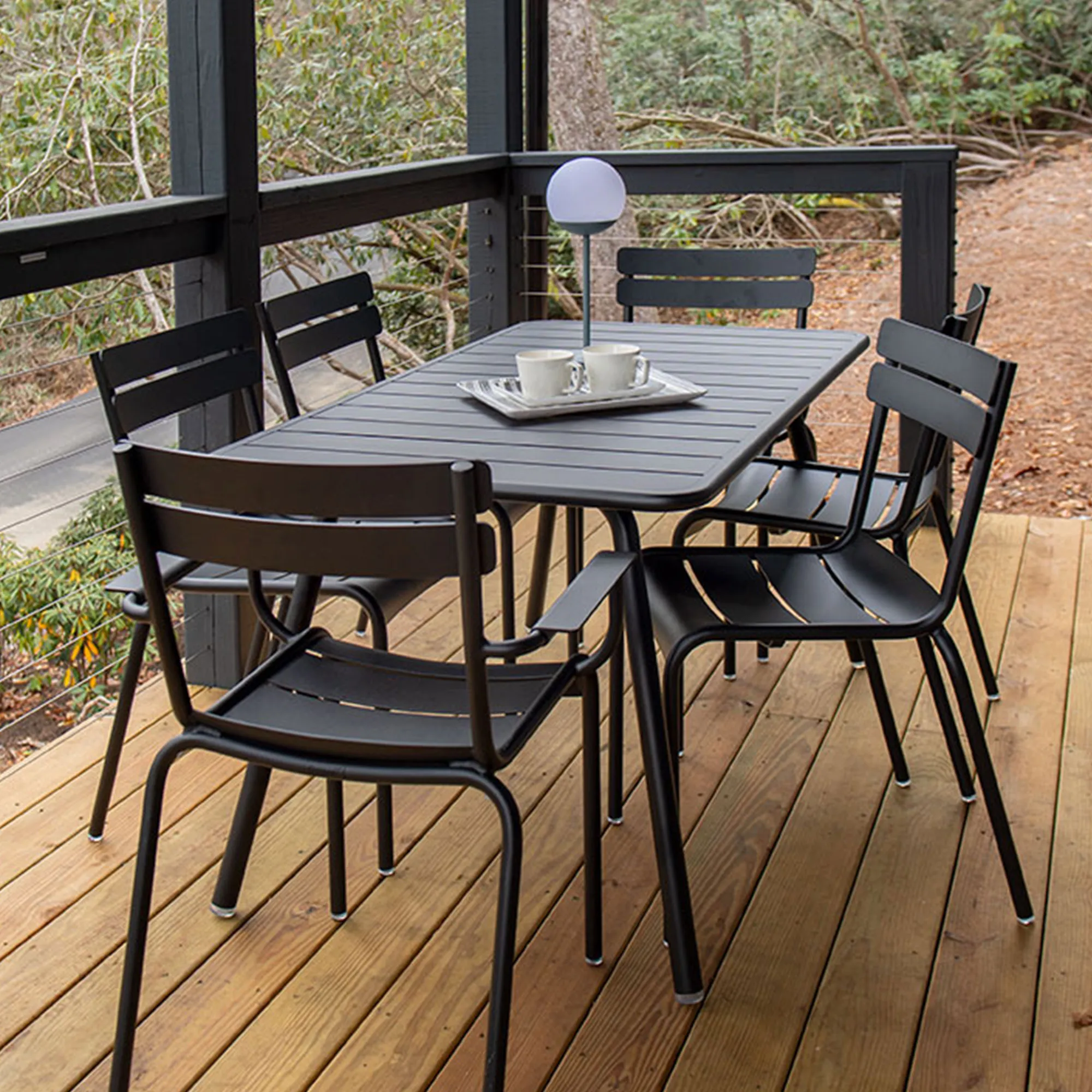 Luxembourg spisebordsett 143 x 80 cm og 4 stoler - 3