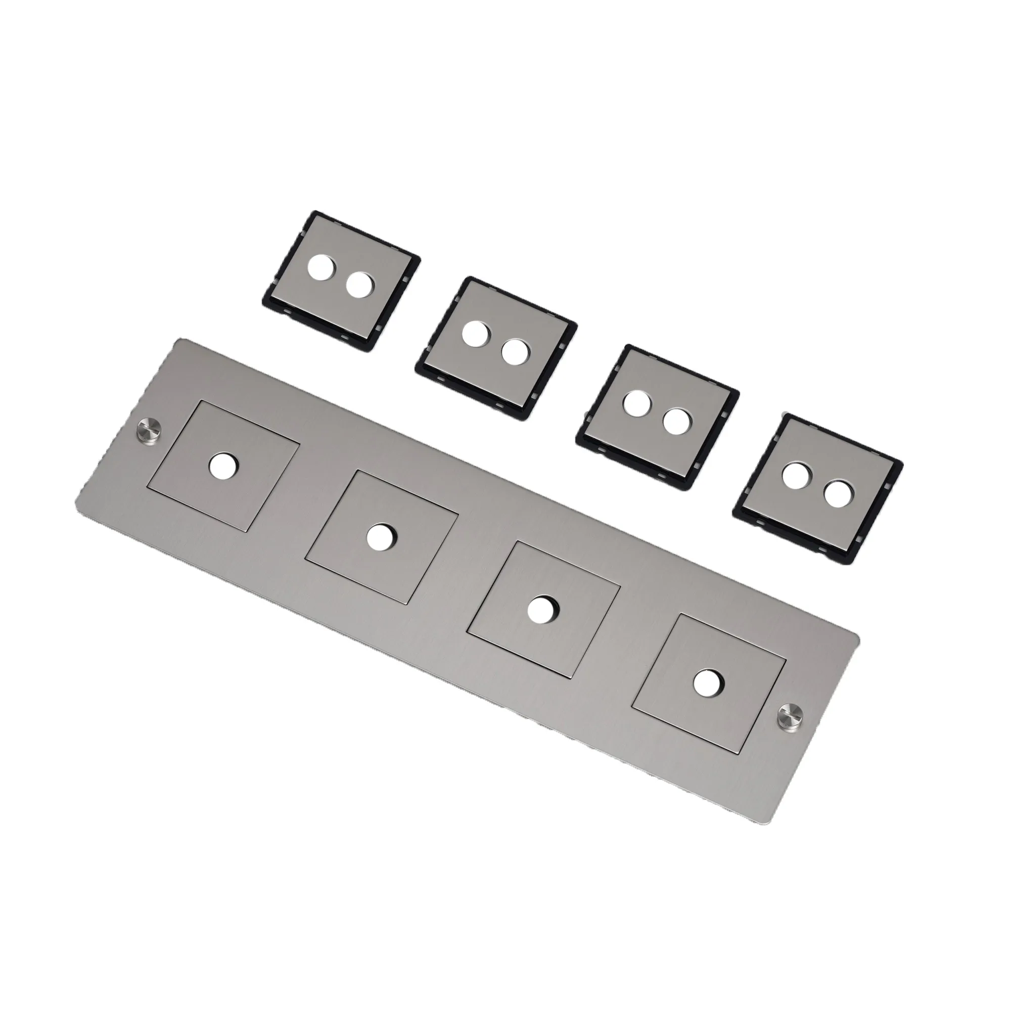 4G Wall Plate Horizontal With Infills - 1