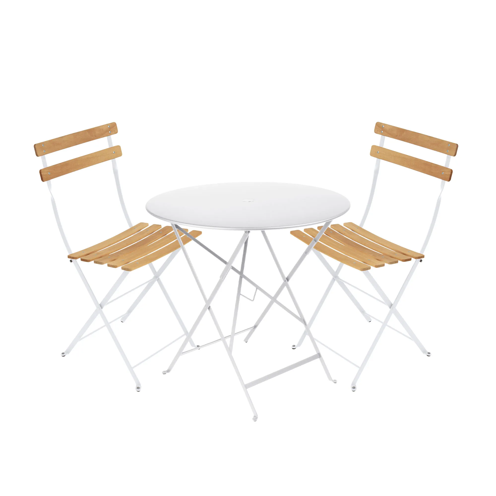 Bistro spisegruppe bord 77cm & 2 tre stoler - 1
