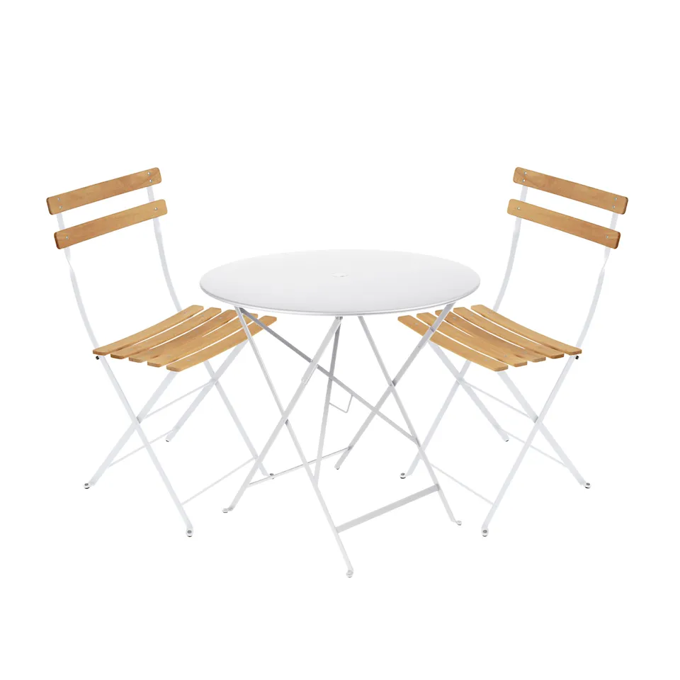 Bistro spisegruppe bord 77cm & 2 tre stoler