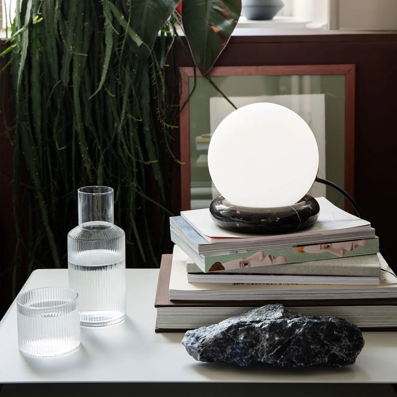 Ripple karaffel og drikkeglass
