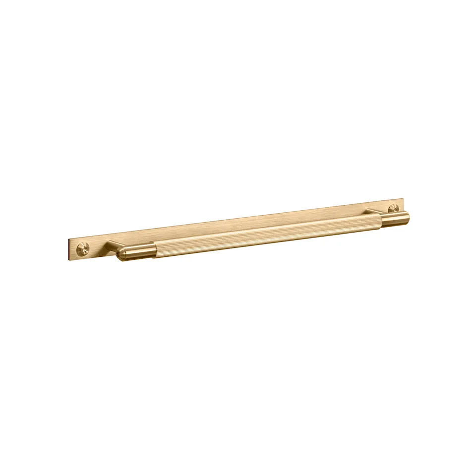 Pull Bar Plate Linear Medium Brass