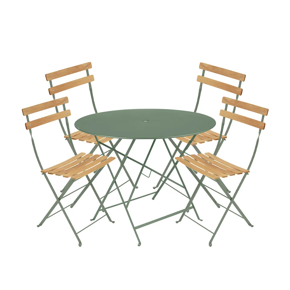 Bistro spisegruppe Ø96cm & 4 tre stoler