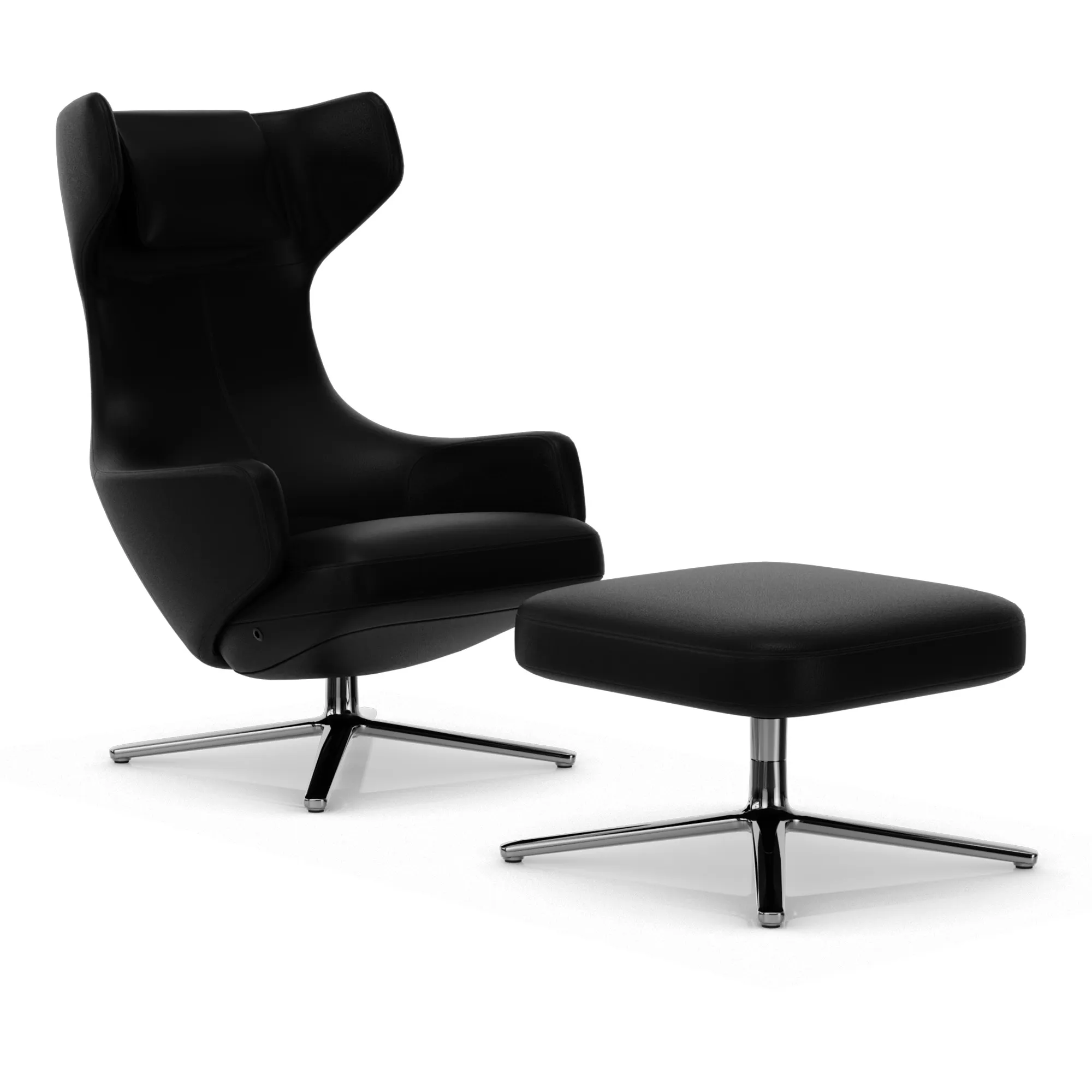 Grand Repos lenestol & Repos Ottoman fotskammel Polished - 1