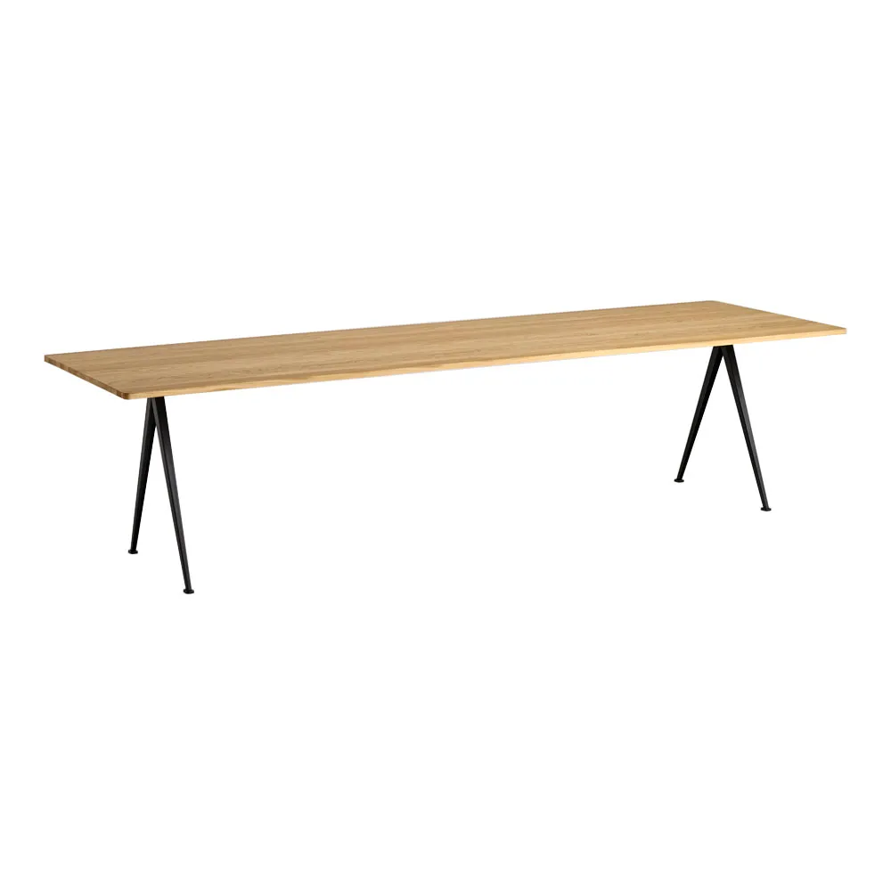 Pyramid 02 table 85x300 cm black powder coated steel - 1