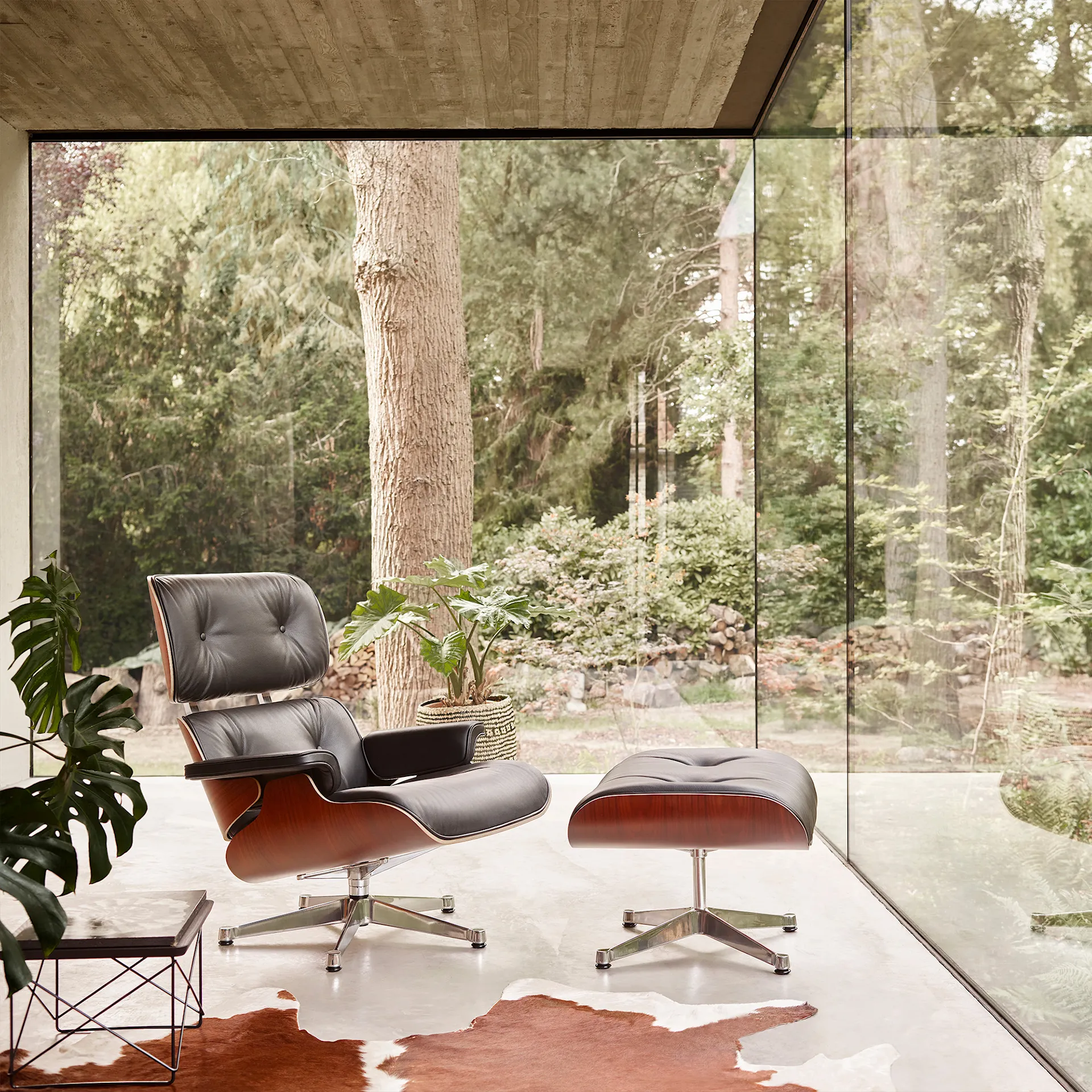 Eames Lounge Chair & Ottoman Santos Palisander Polert Base - Vitra - Charles & Ray Eames - NO GA