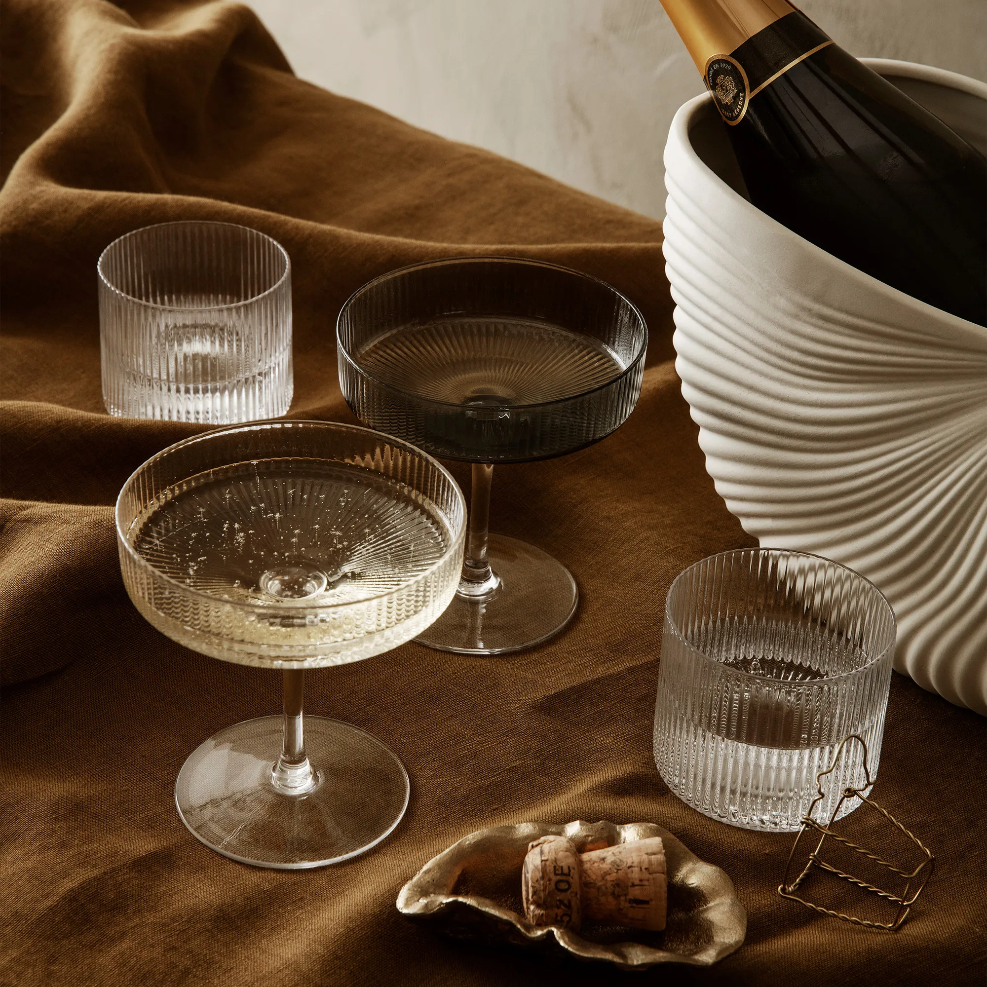 Ripple champagneglass 2-pakning - 6