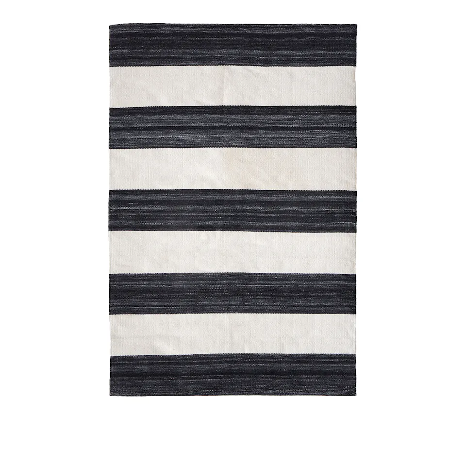 Outdoor Stripe Teppe - Black/White