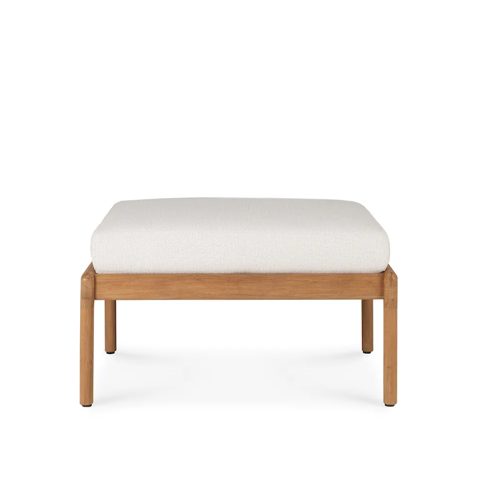 Jack Outdoor Footstool - Teak/Off White