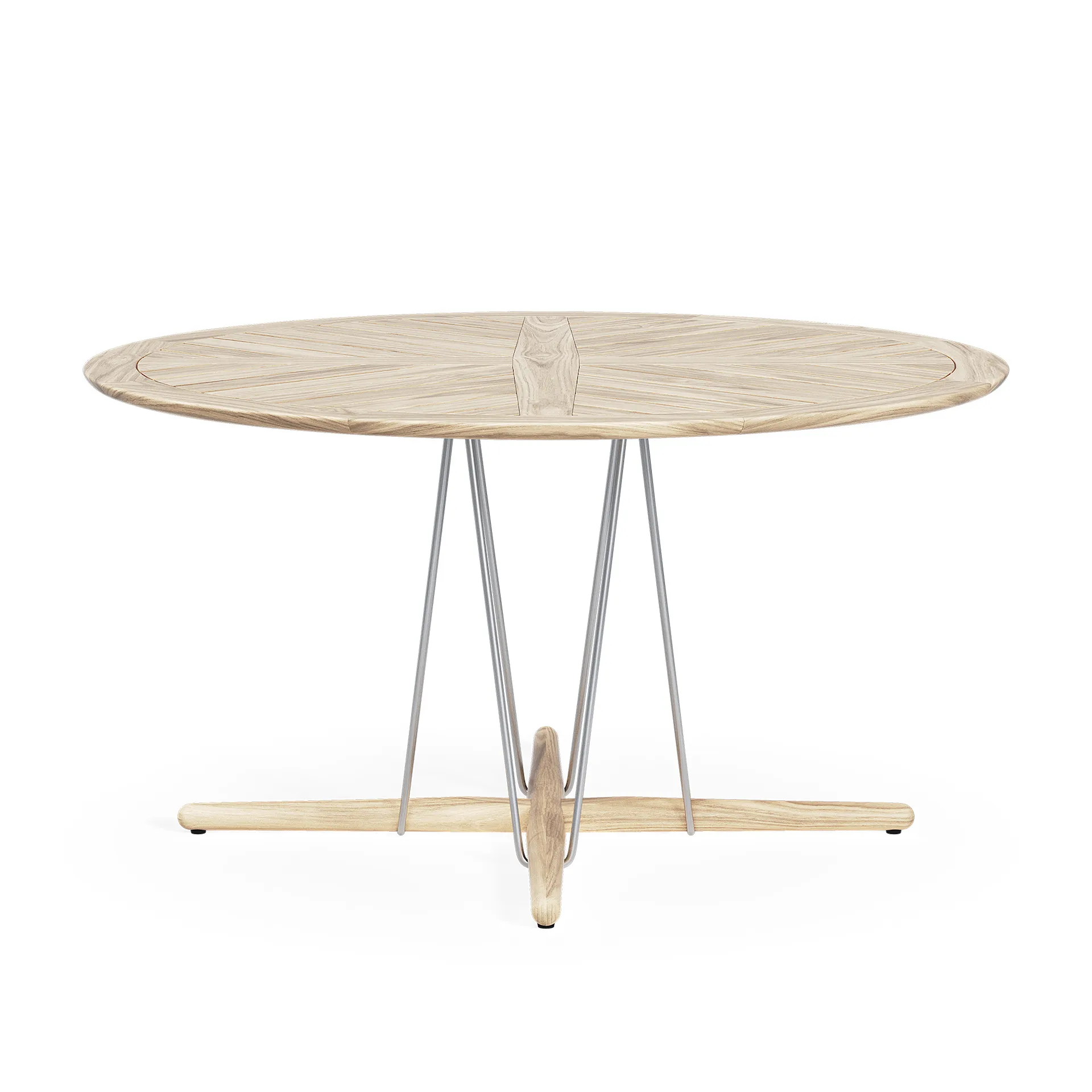 E022 Embrace Outdoor Series Table Ø 140 Cm, Ubehandlet teak - Carl Hansen - NO GA