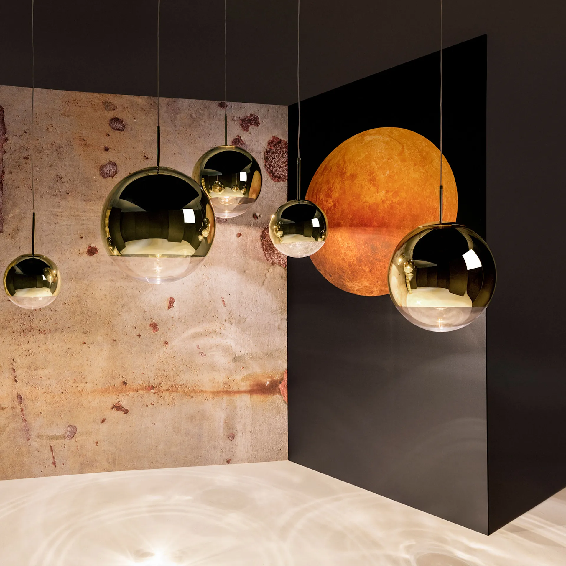 Mirror Ball 50 cm PendMauren, Gull - Tom Dixon - NO GA