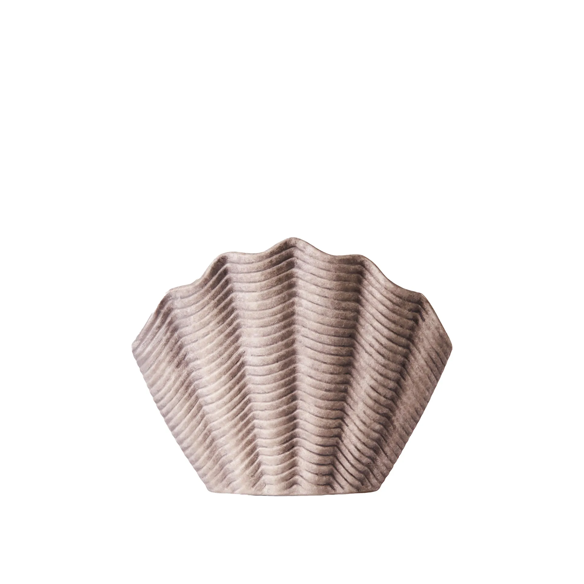 Concha Vase Fluted Grey - Dusty Deco - Edin & Lina Kjellvertz - NO GA