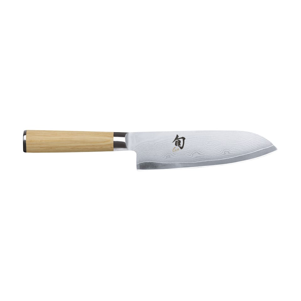 SHUN CLASSIC Santoku kniv 18 cm, Lyst håndtak