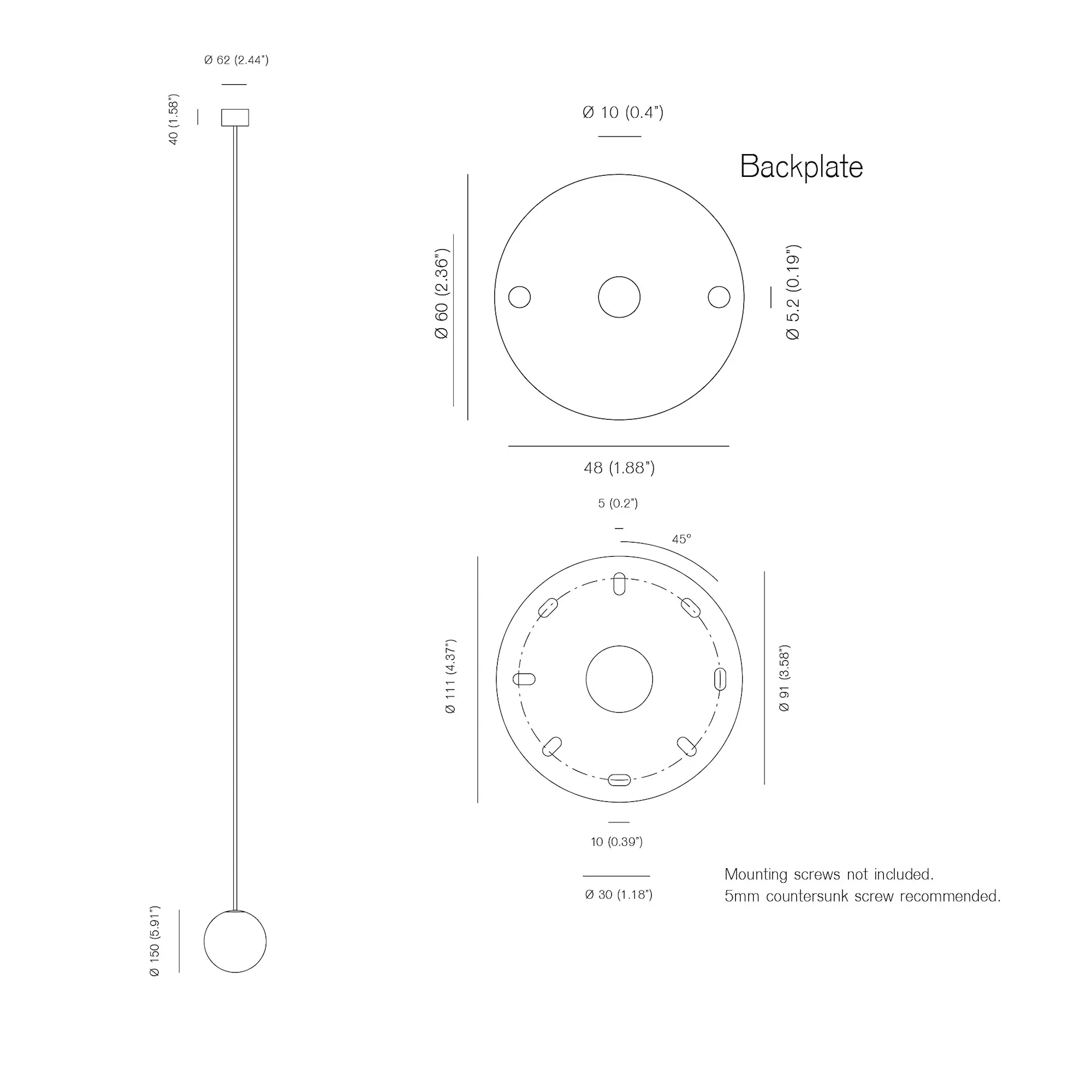 Pendant 150 Polished Brass - Michael Anastassiades - Michael Anastassiades - NO GA