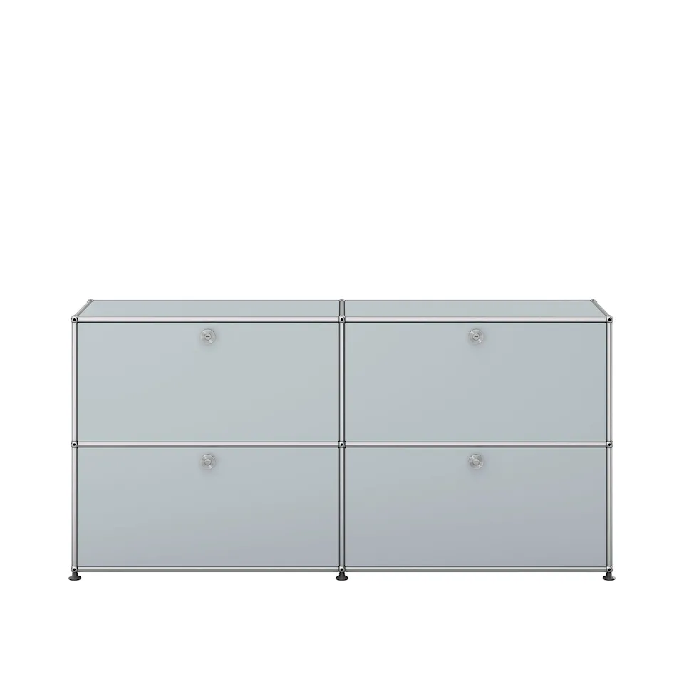 USM Haller 4 skjenk, USM Matte Silver