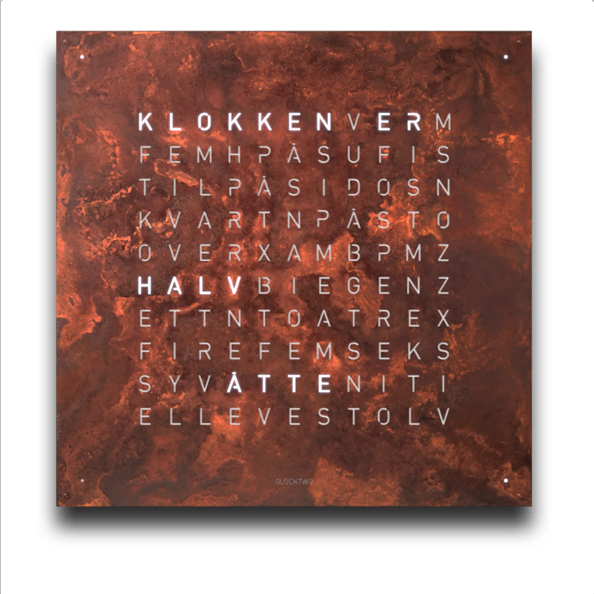 Qlocktwo Earth 90 Creator's Edition – Rust - 1