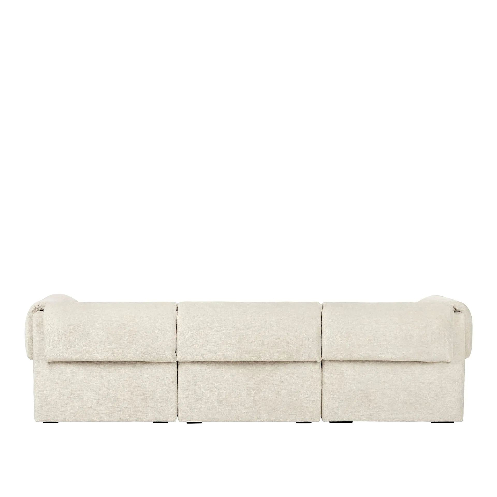 Wonder Sofa - Fully Upholstered, 3-seater with armrests and Chaise Longue, 280x185 , Glamour Group, Mumble 02 - Gubi - NO GA