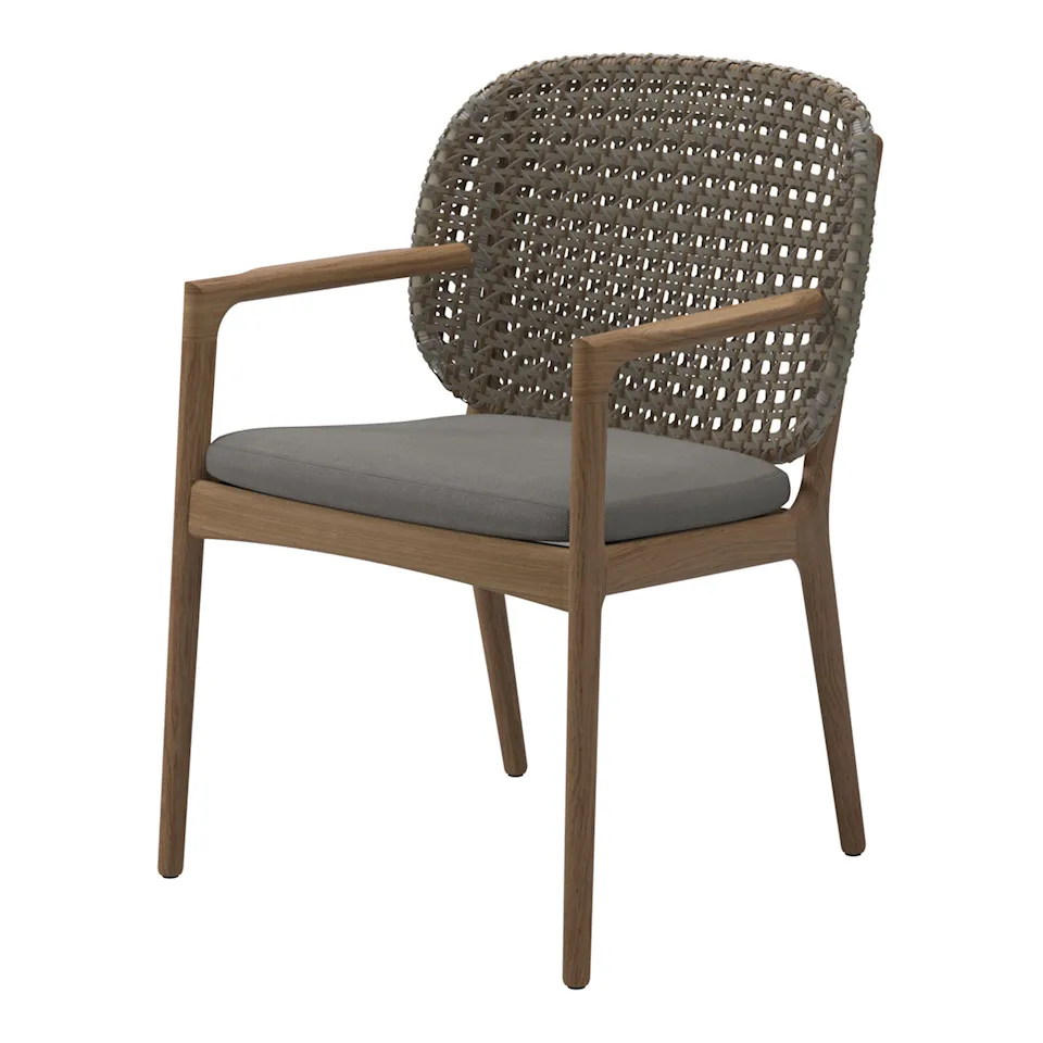 Kay Dining Chair with Arms Harvest/ Rainy Grey