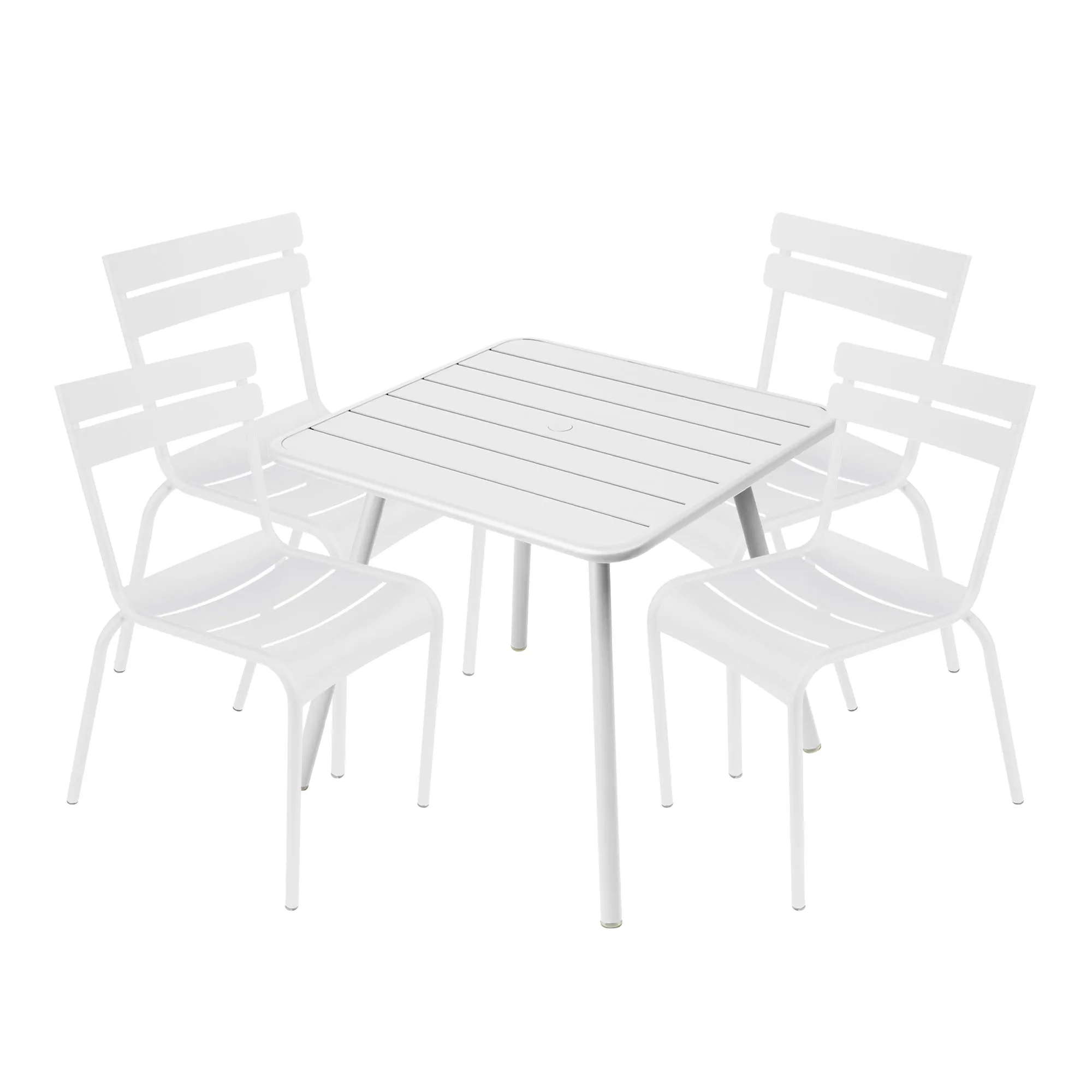 Luxembourg spisegruppe firbent bord & 4 stoler - 1