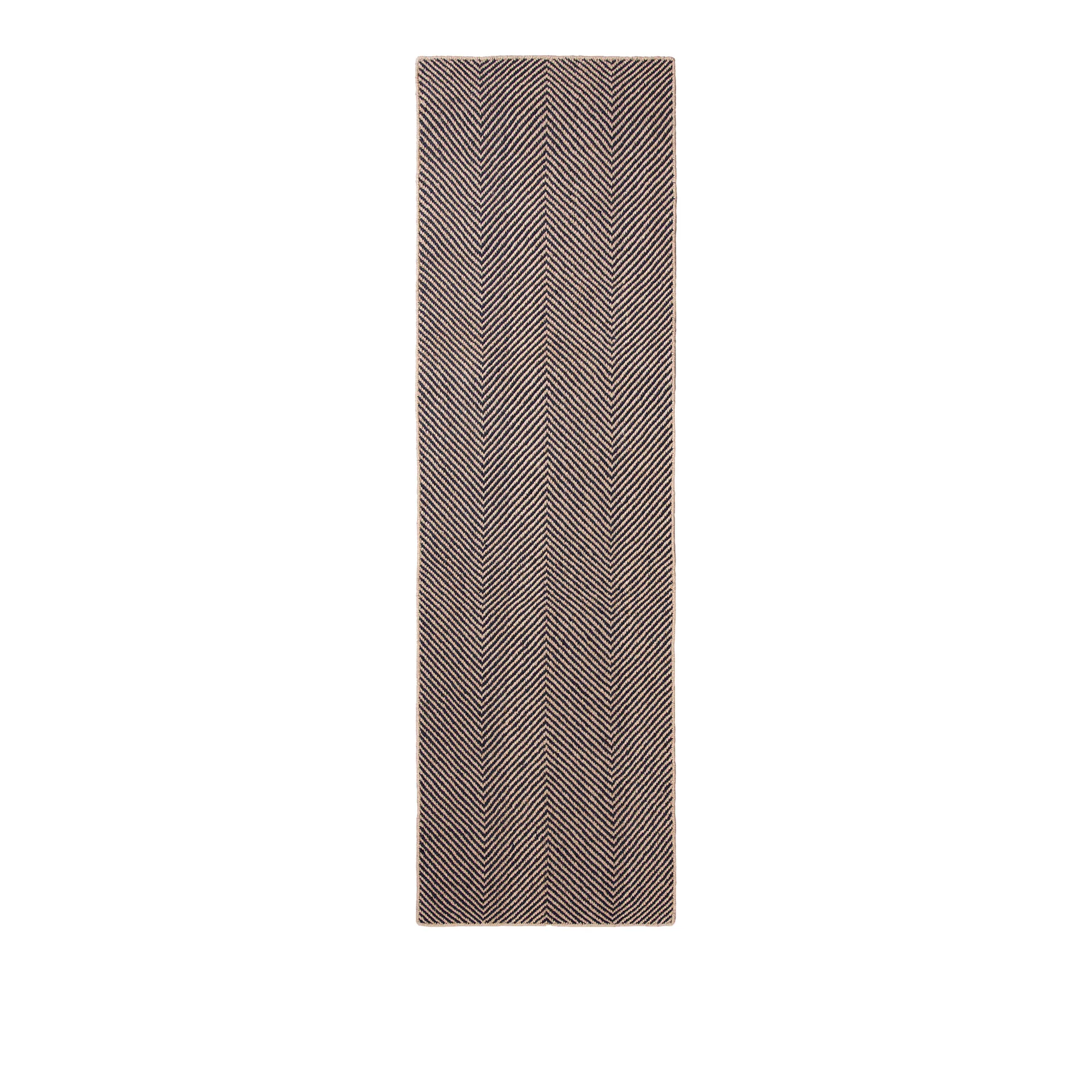 Jute Herringbone Natural/Black løper