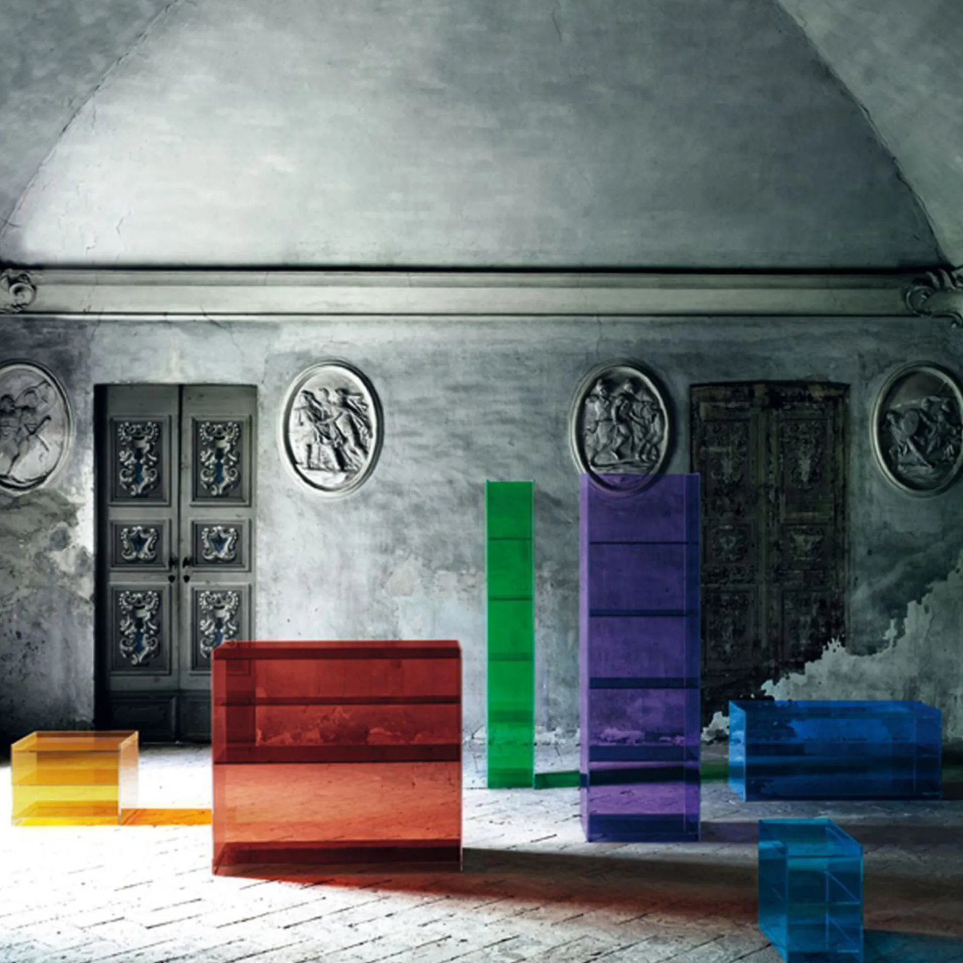 Dr Jekyll and Mr Hyde Bookcase - Glas Italia - Piero Lissoni - NO GA