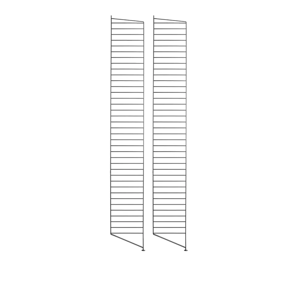 Gulvgavl 200x30cm 2-pack svart