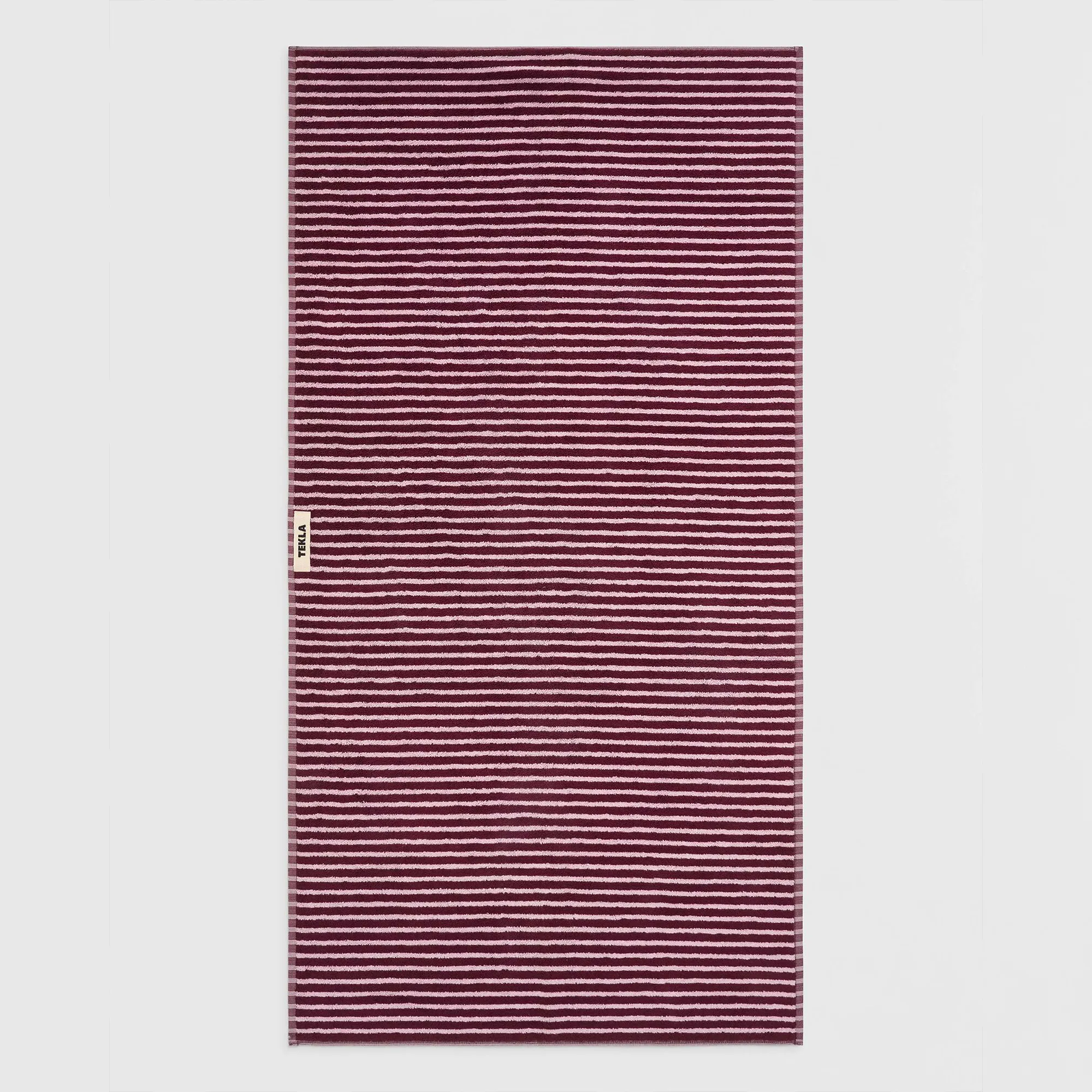 Terry Red & Rose Stripes håndkle - 8