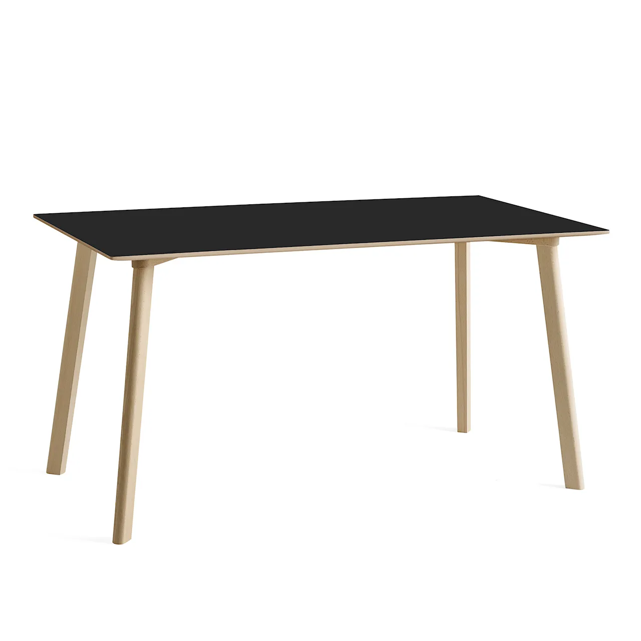 CPH Deux 210 2.0 Table Lacquered Oak Frame L140 X W75 X H73 Ink Black Top Lacquered Beech Edge