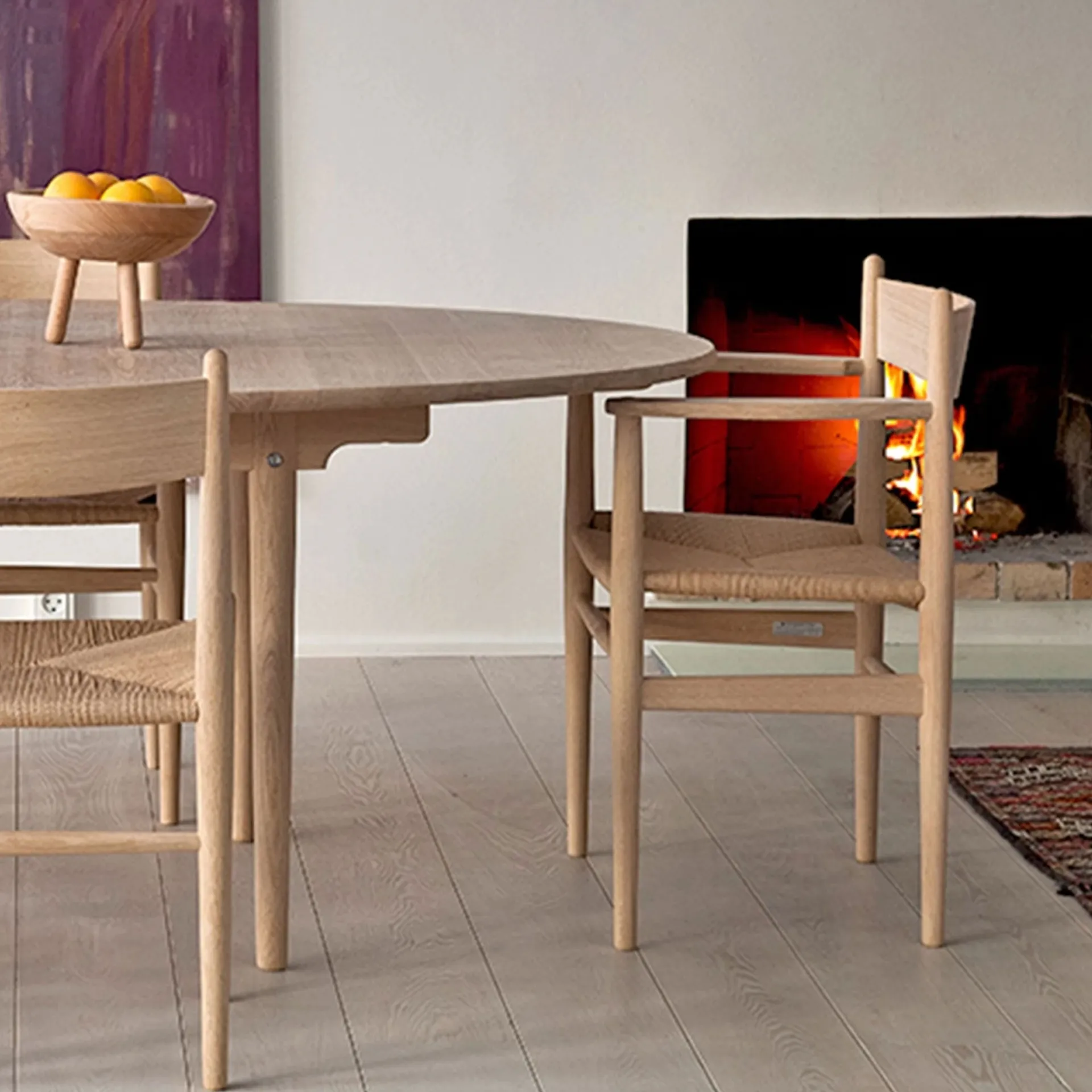 CH36 - Eik/naturfarget flettet papirsnor - Carl Hansen - Hans J. Wegner - NO GA