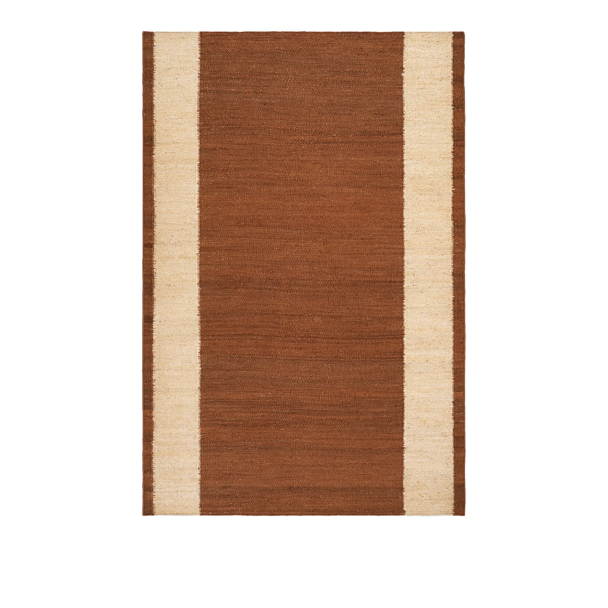 Jute Stripes Red teppe