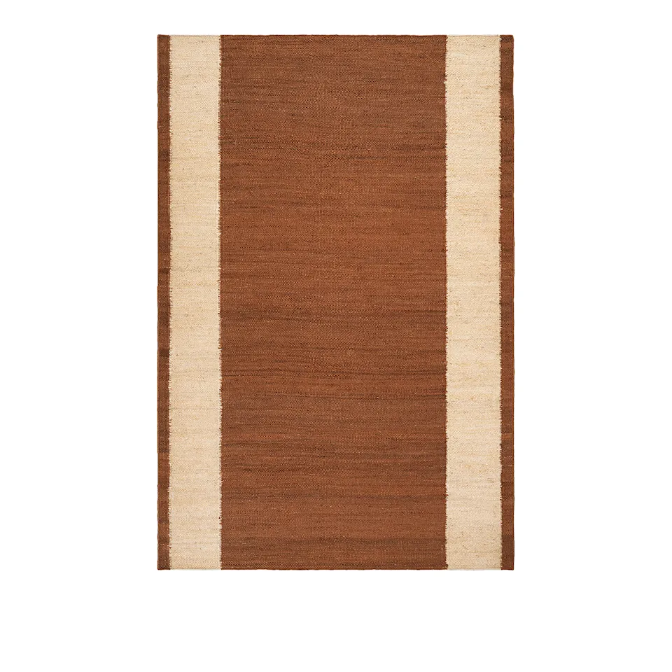 Jute Stripes Red teppe