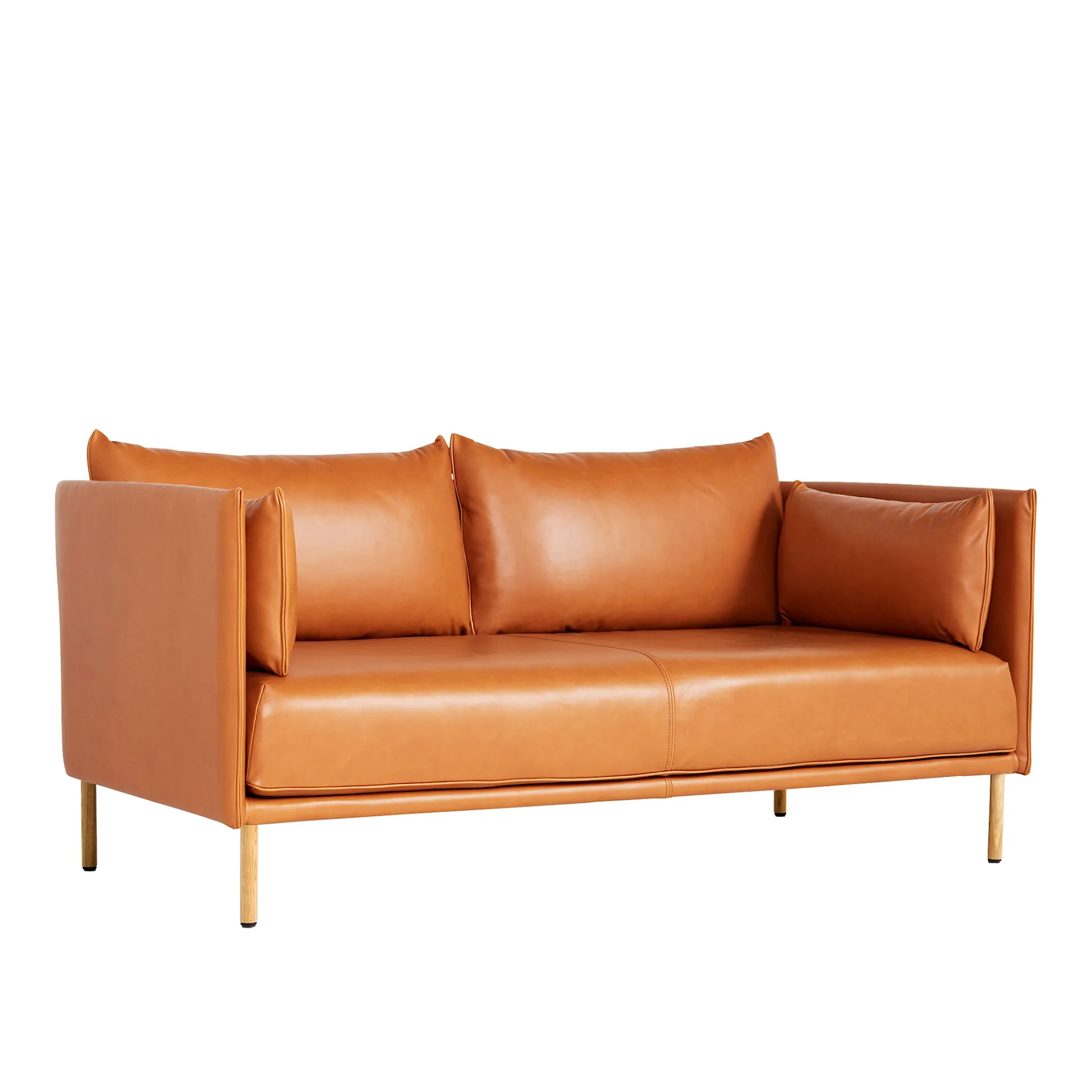 Silhouette 2-sitssoffa Cognac Piping/Oiled Oak - HAY - GamFratesi - NO GA