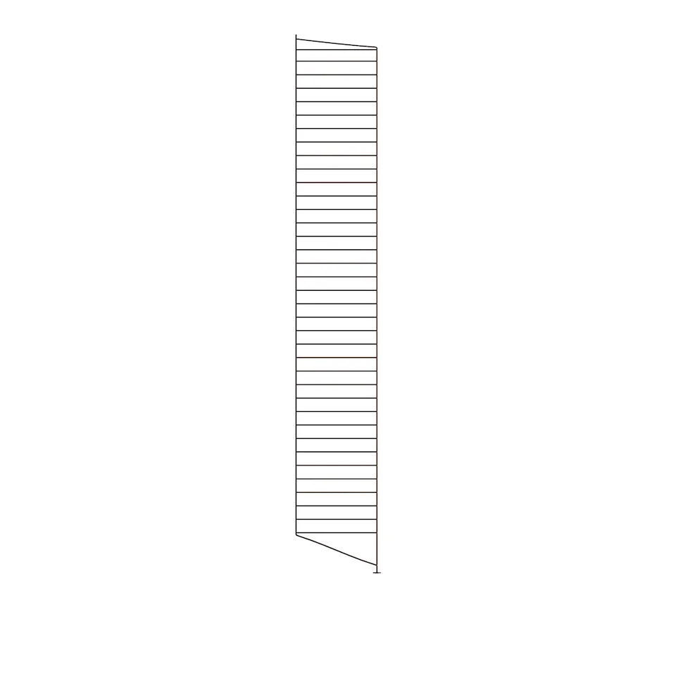 Gulvgavl 200x30cm 1-pakning mørkebrun