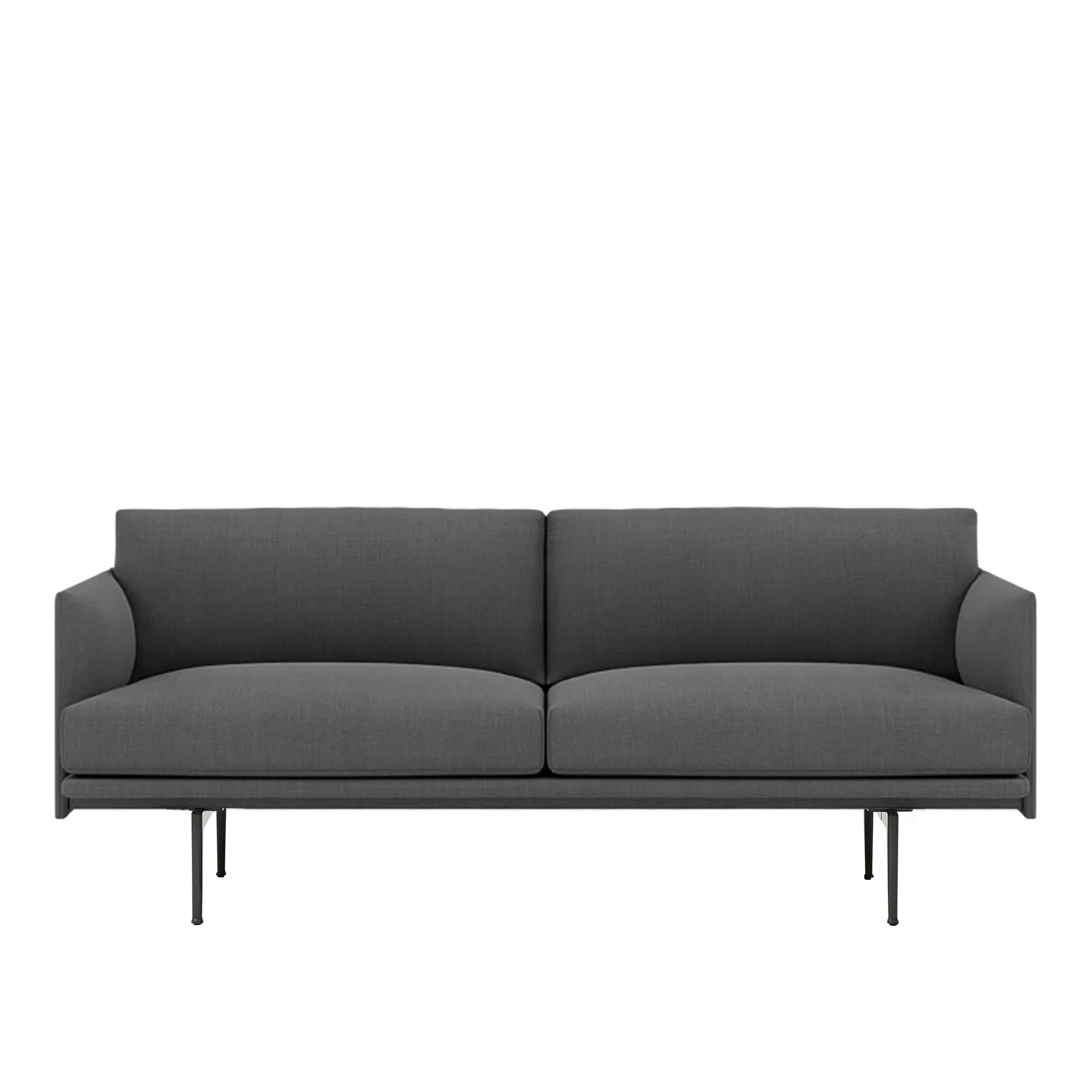 Outline 2-seters sofa svart understell - 1