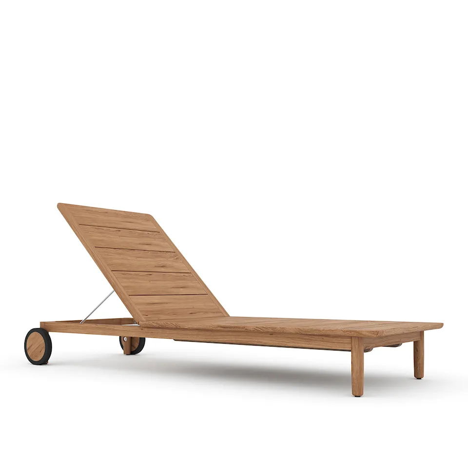 Koster Sun Lounger Teak, Cusion - Greyish Brown Southend