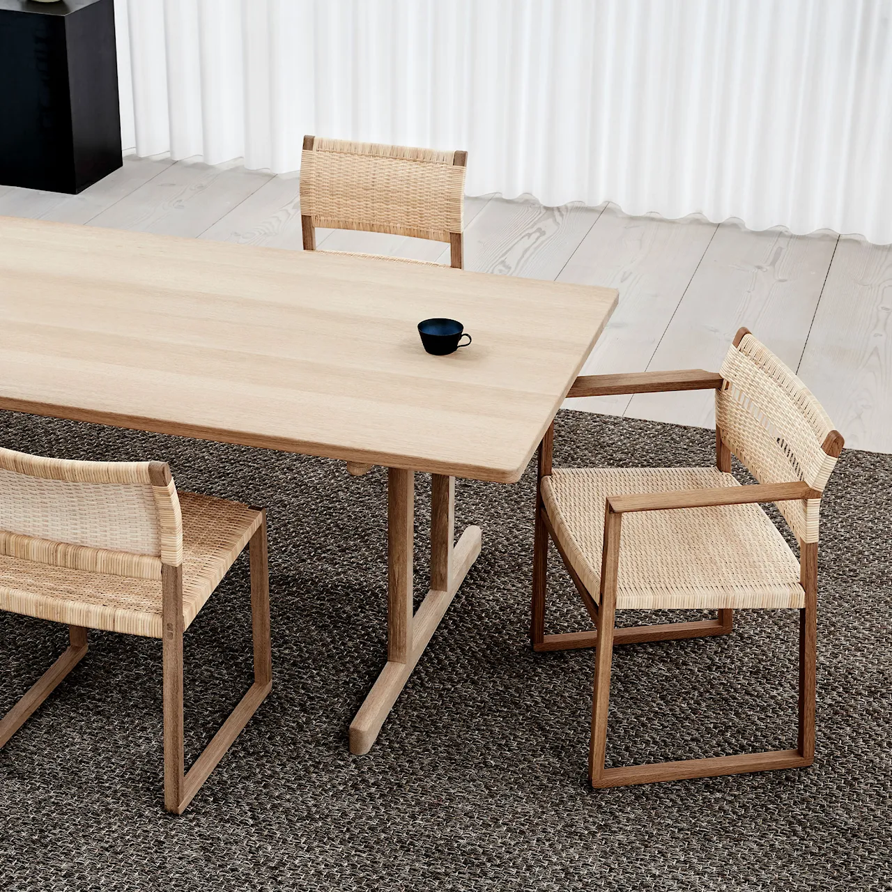 Mogensen 6284 Table, 180 x 90 cm, Rökt ek