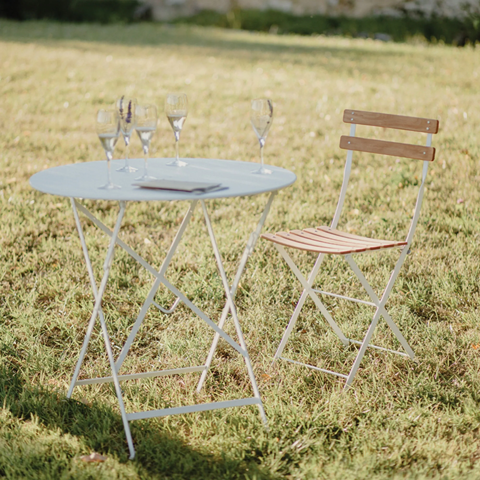 Bistro utendørs spisebord Ø 60 cm - 10