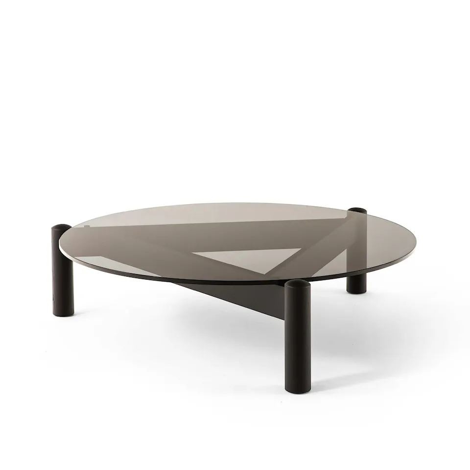 535 Table A Plateau Interchangeable Ø102, Smoked Anthracite Glass