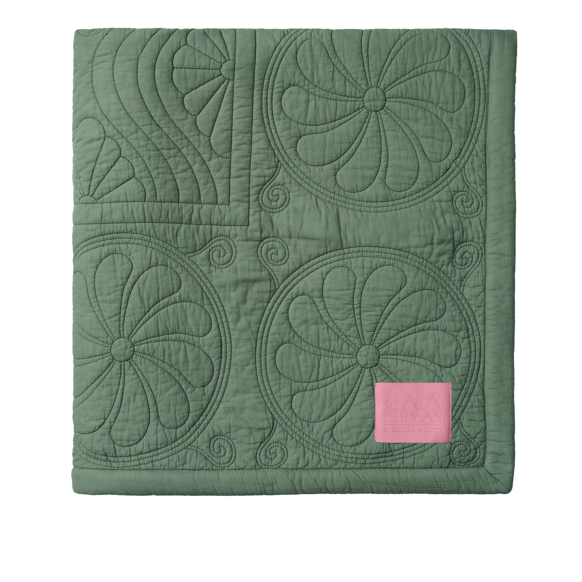 Durham Dew Green/Pink sengeteppe - 1