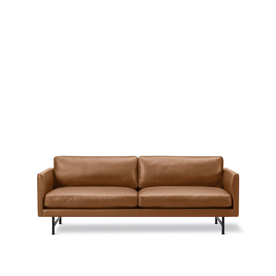 Calmo 2-seters sofa svart stål