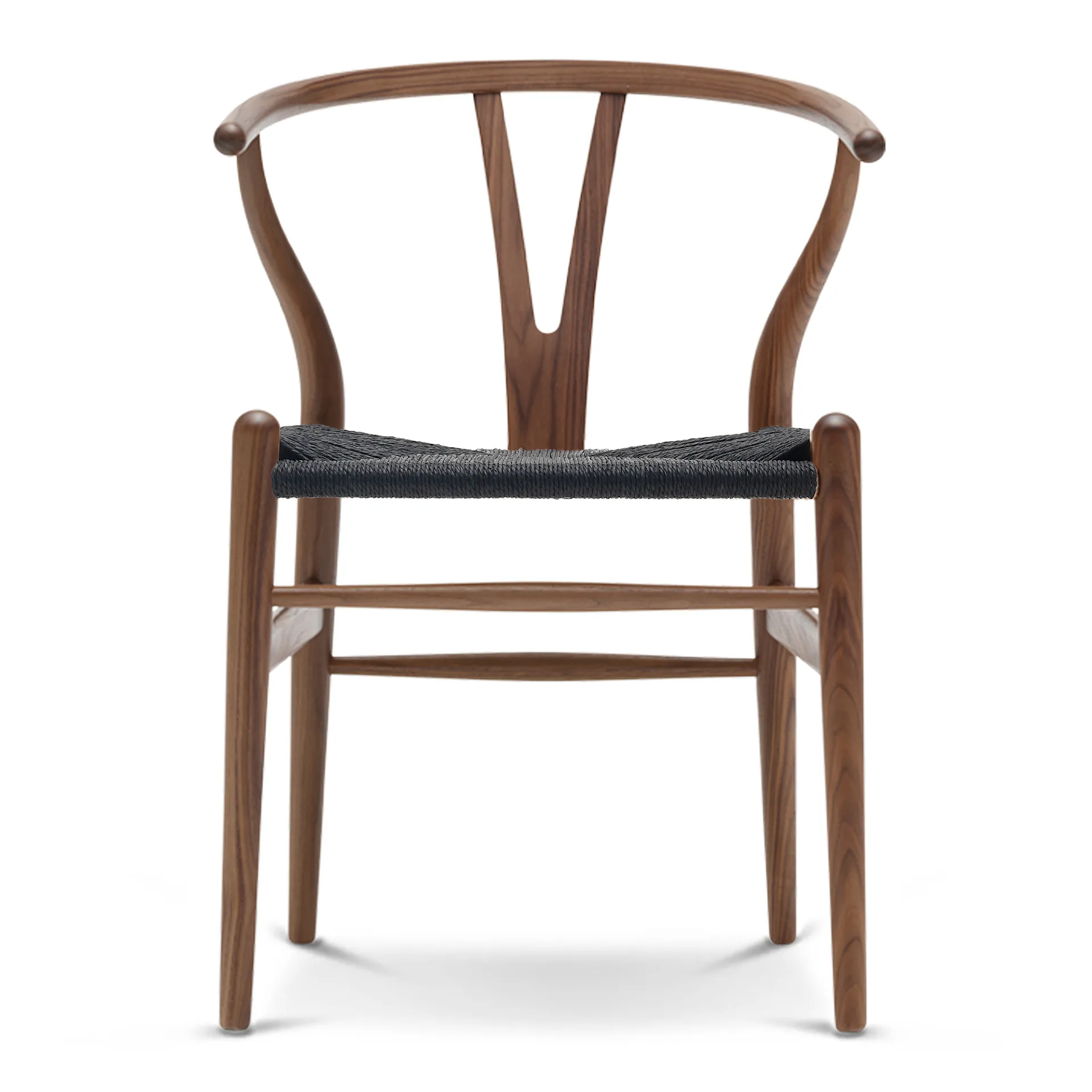 CH24 Y stol - Valnøtt/Sort flettet papirsnor - Carl Hansen - Hans J. Wegner - NO GA