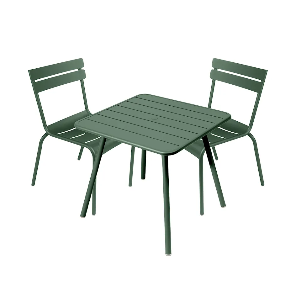Luxembourg spisegruppe firbent bord & 2 stoler