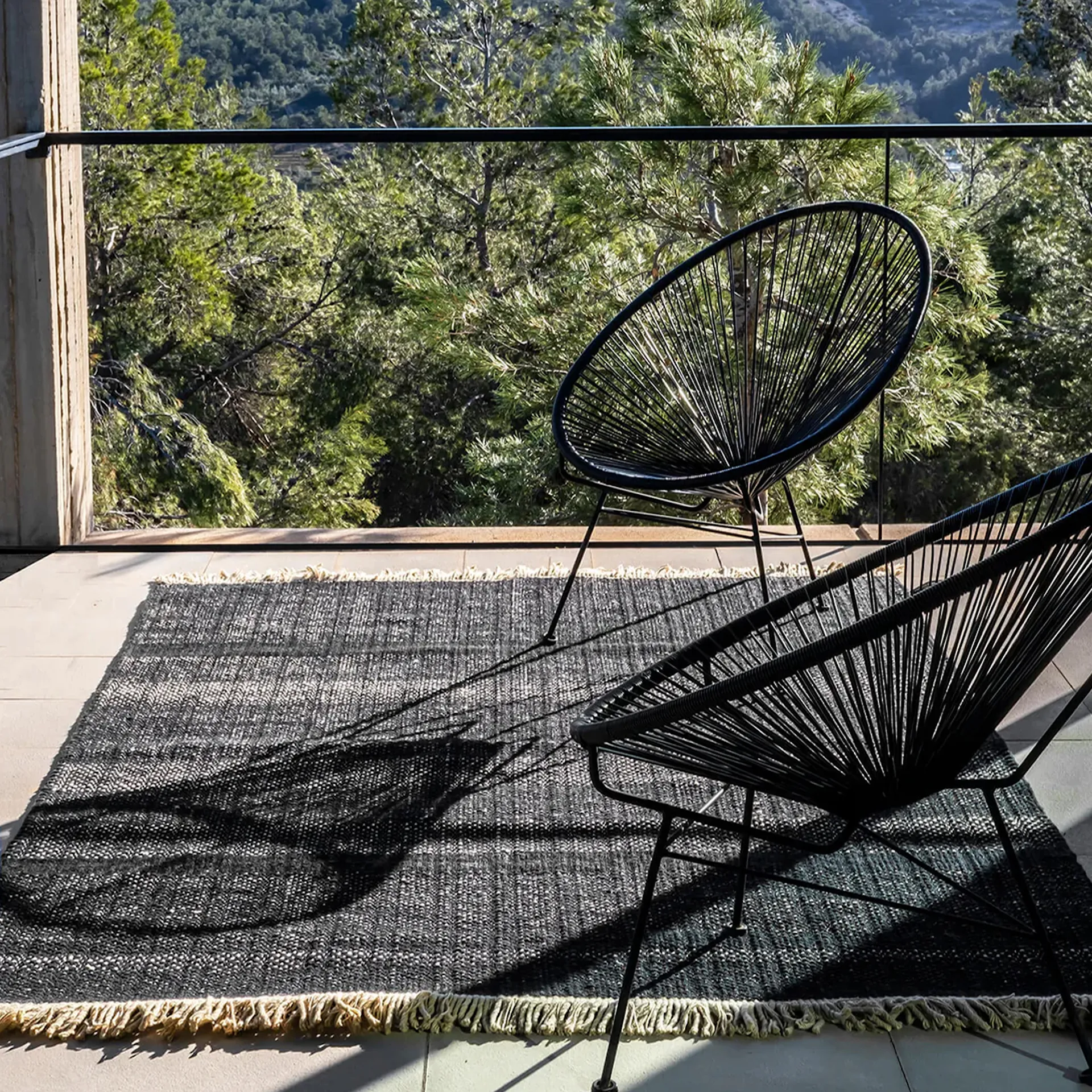 Tres Outdoor Texture Black Rug - Nanimarquina - NO GA