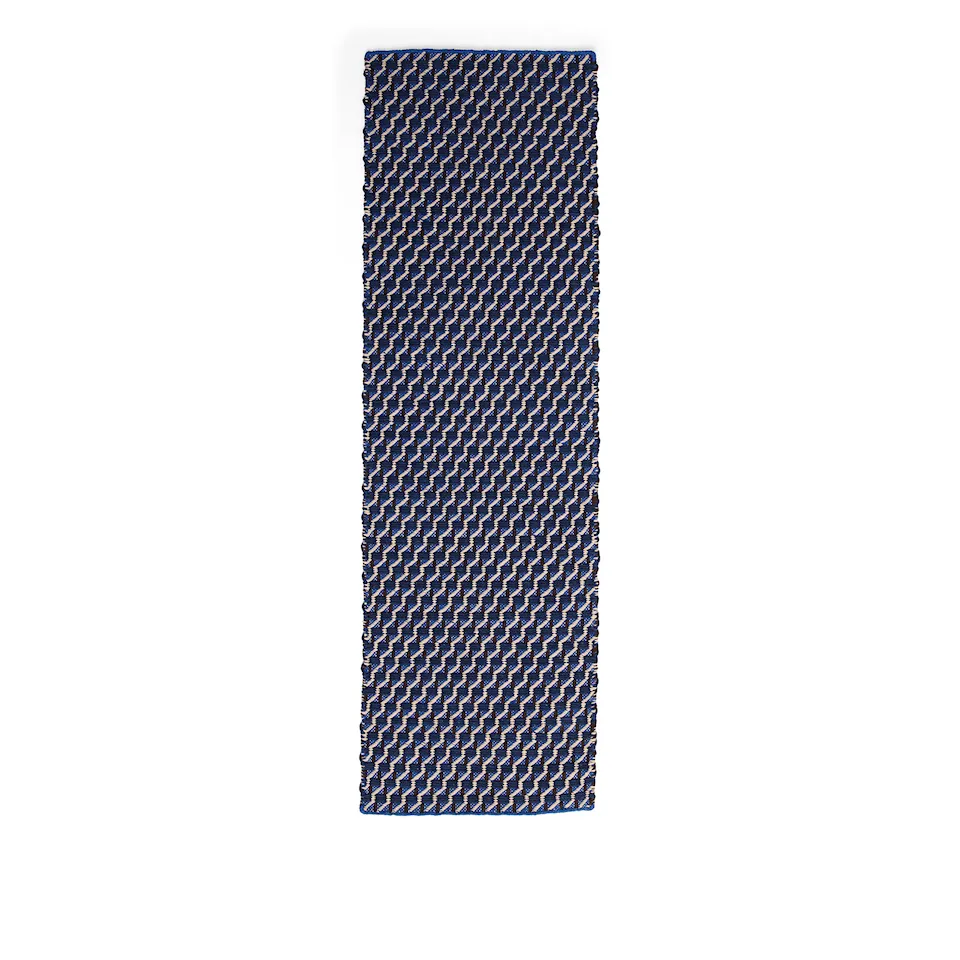 Channel Rug 60 x 200 cm Blue/White