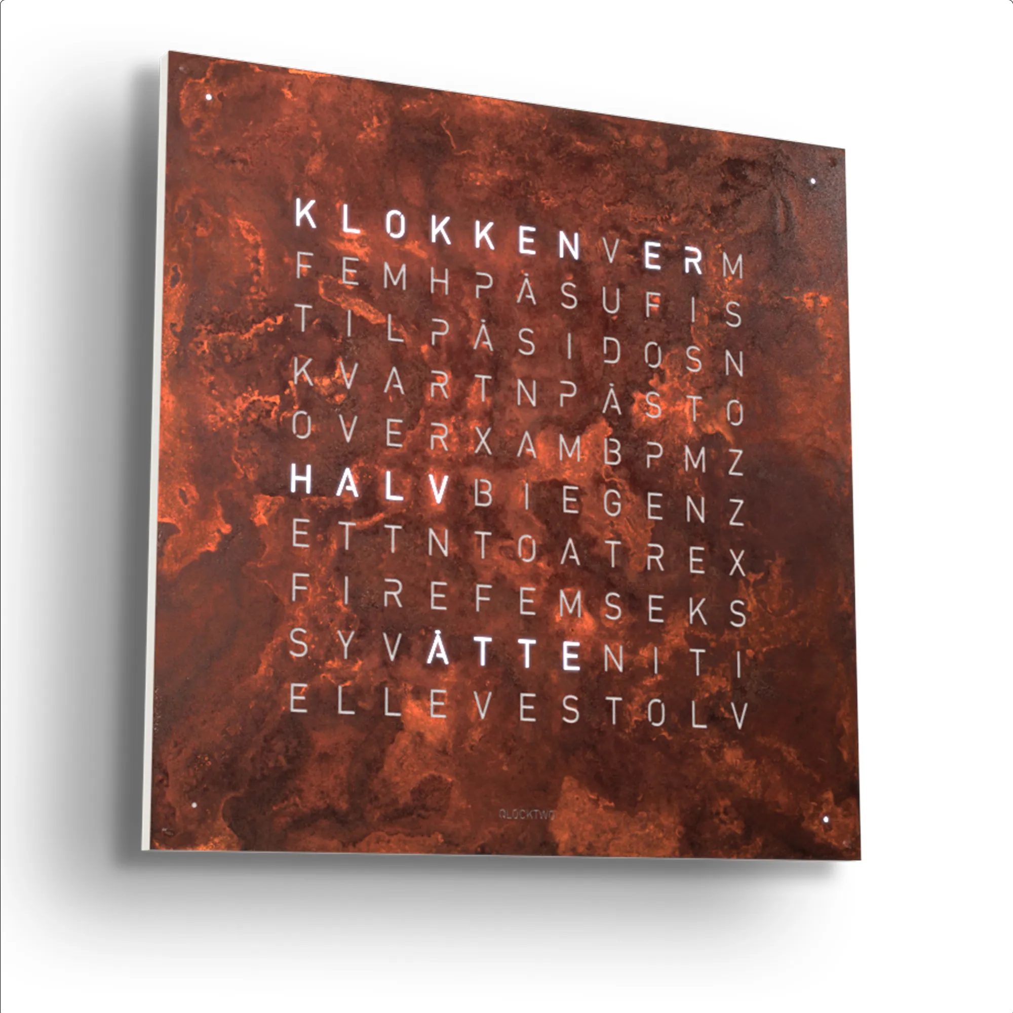 Qlocktwo Earth 90 Creator's Edition – Rust - 2