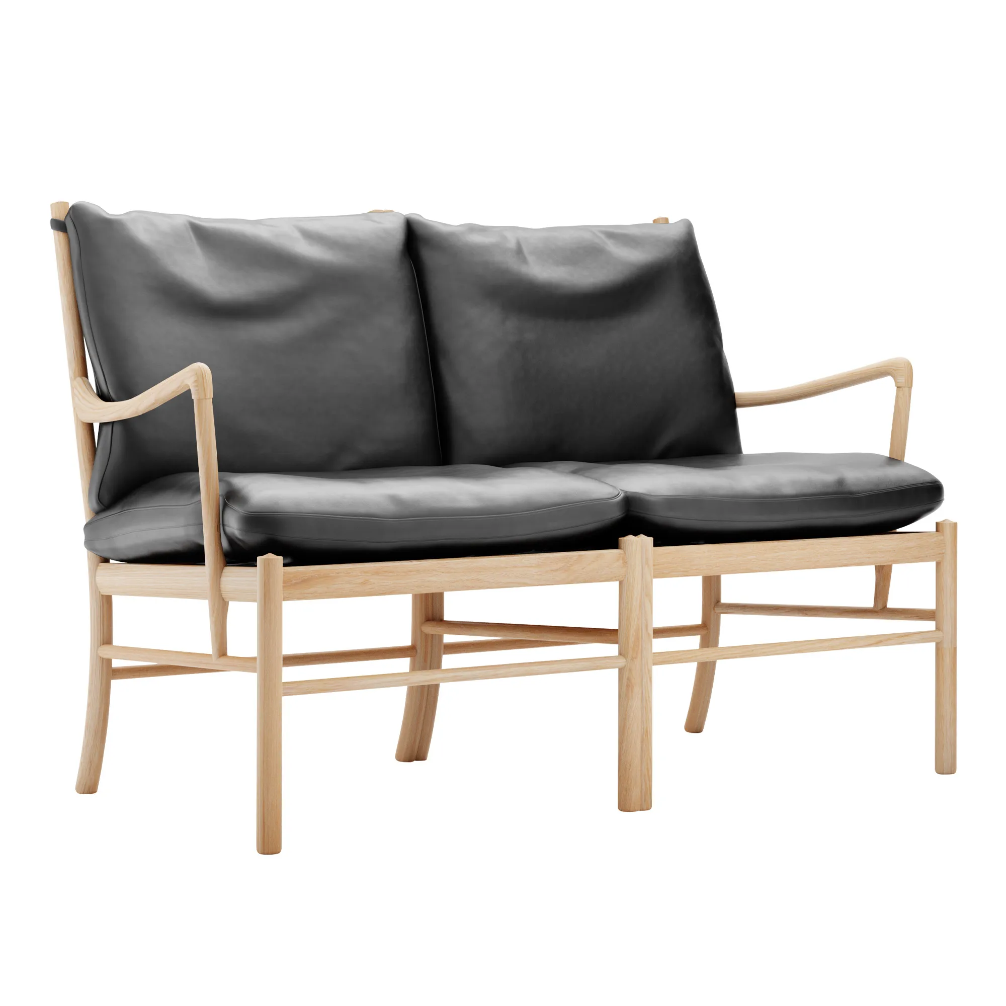 OW149-2 Colonial 2-seters sofa eik - 1