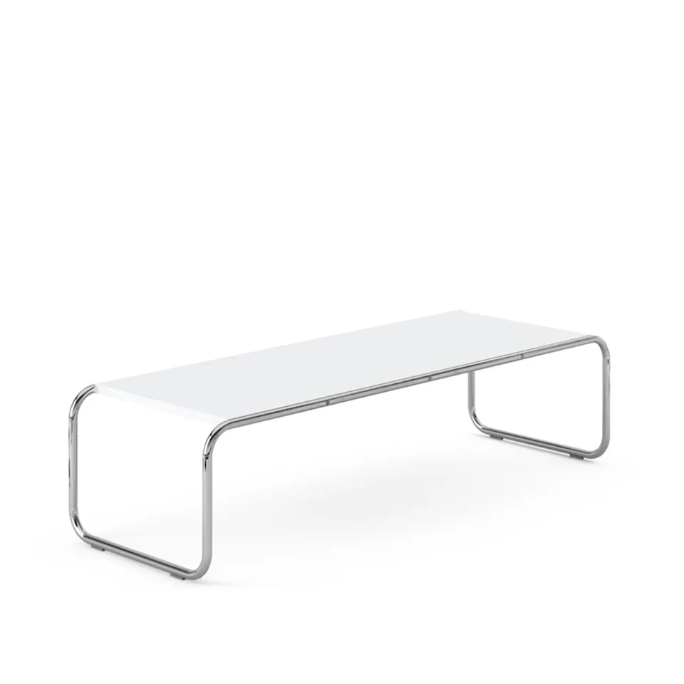 Laccio low table, Rectangular, skiva i Vit laminat