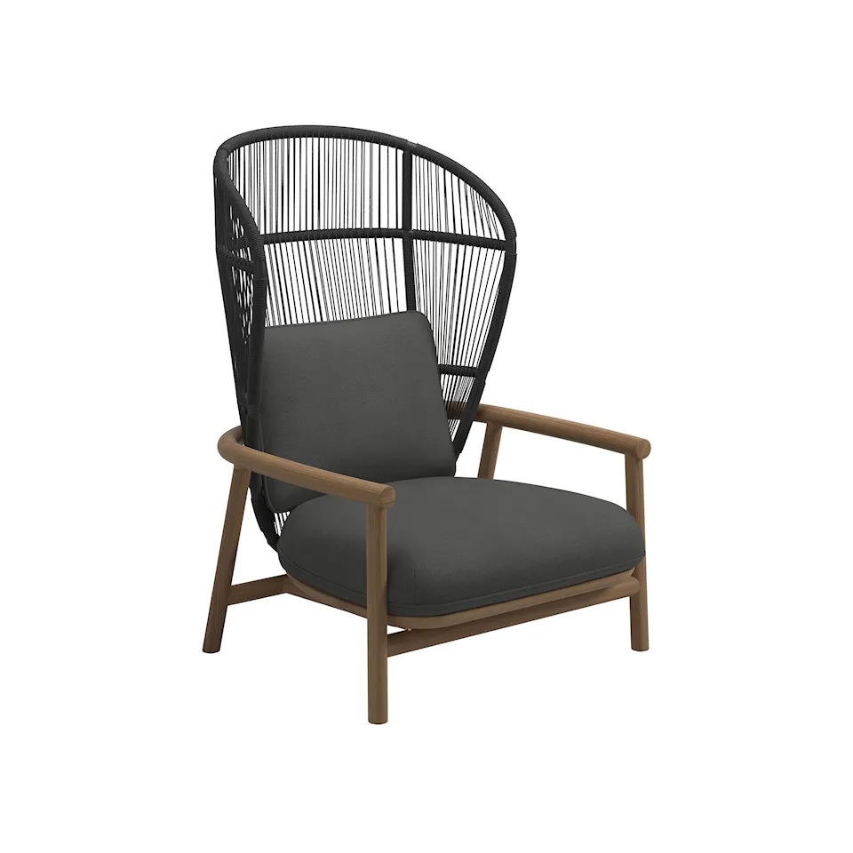 Fern High Back Lounge Chair, Meteor/Raven, Kat.B Blend Coal