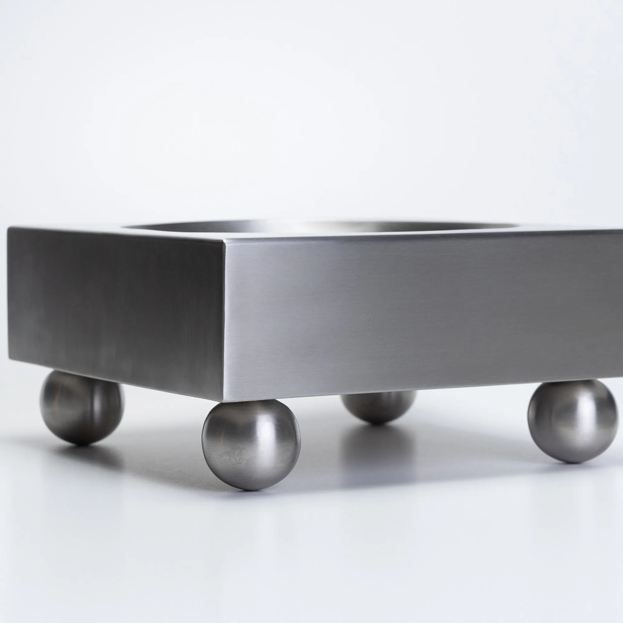 Brushed Stainless Steel Tray dekorativ skål - 5