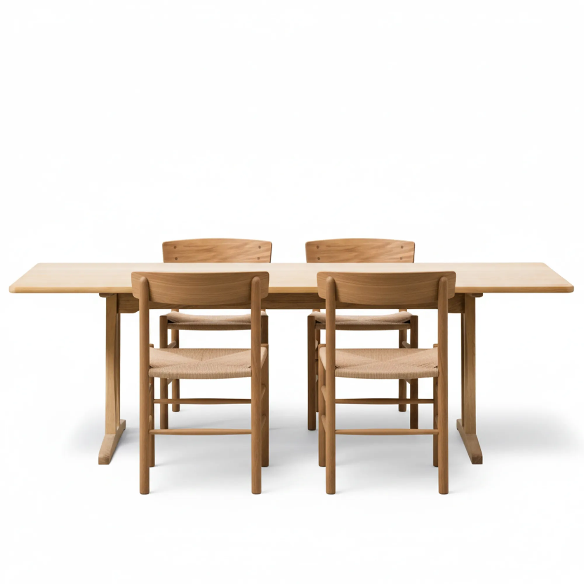 Mogensen C18 spisebord & Mogensen J39 spisestol 4 stk. – oljet eik - 1